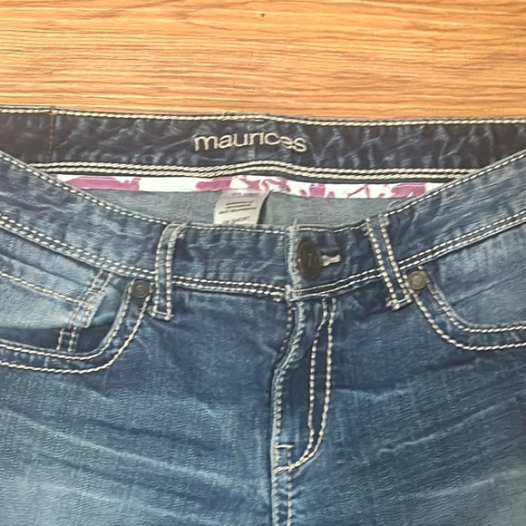 Maurices Blue Flare Wide Leg Jeans Size 5/6 Short Good Condition Make an Offer! - Picture 3 of 11